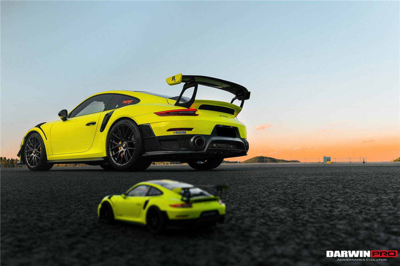 2013-2019 Porsche 911 991 Turbo S GT2RS Style Partial Carbon Fiber Rear Bumper - DarwinPRO Aerodynamics