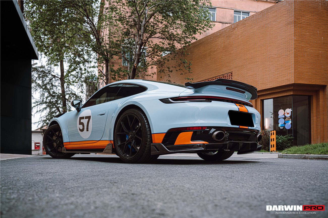 DarwinPRO 2019-2023 Porsche 911 992 Carrera & Targa S & 4 & 4S SD-Sport Design Modl BKSS Style Rear Lip - DarwinPRO Aerodynamics