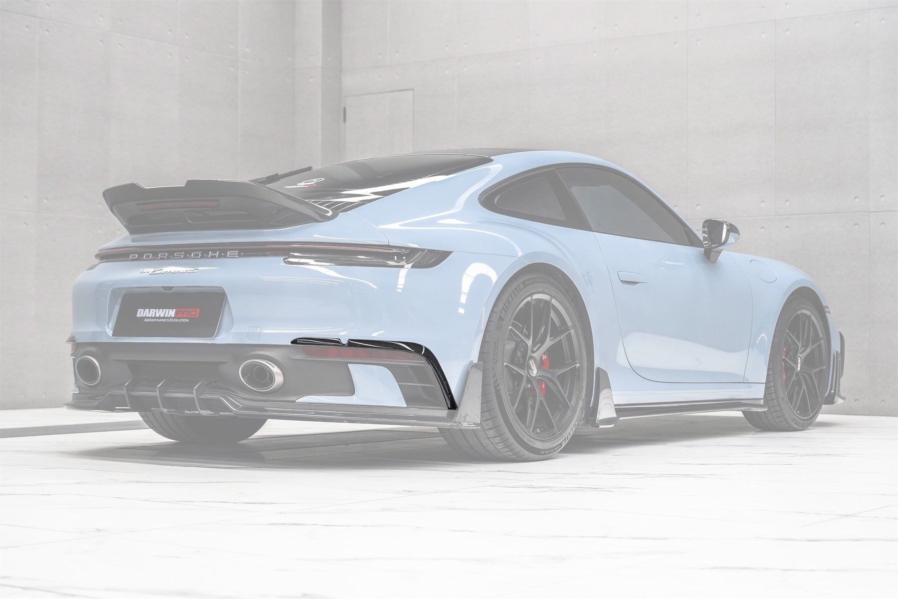 DarwinPRO 2019-2024 Porsche 911 992 Carrera & 4 & 4S & Targa & Cabriolet SD-Sport Design Model BKSSII Style Rear Bumper Vent Trims - DarwinPRO Aerodynamics