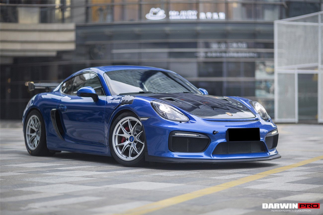 Porsche 981 Boxster Cayman GT4 Style Carbon Fiber Quarter Panel Side Scoops 2012-2016