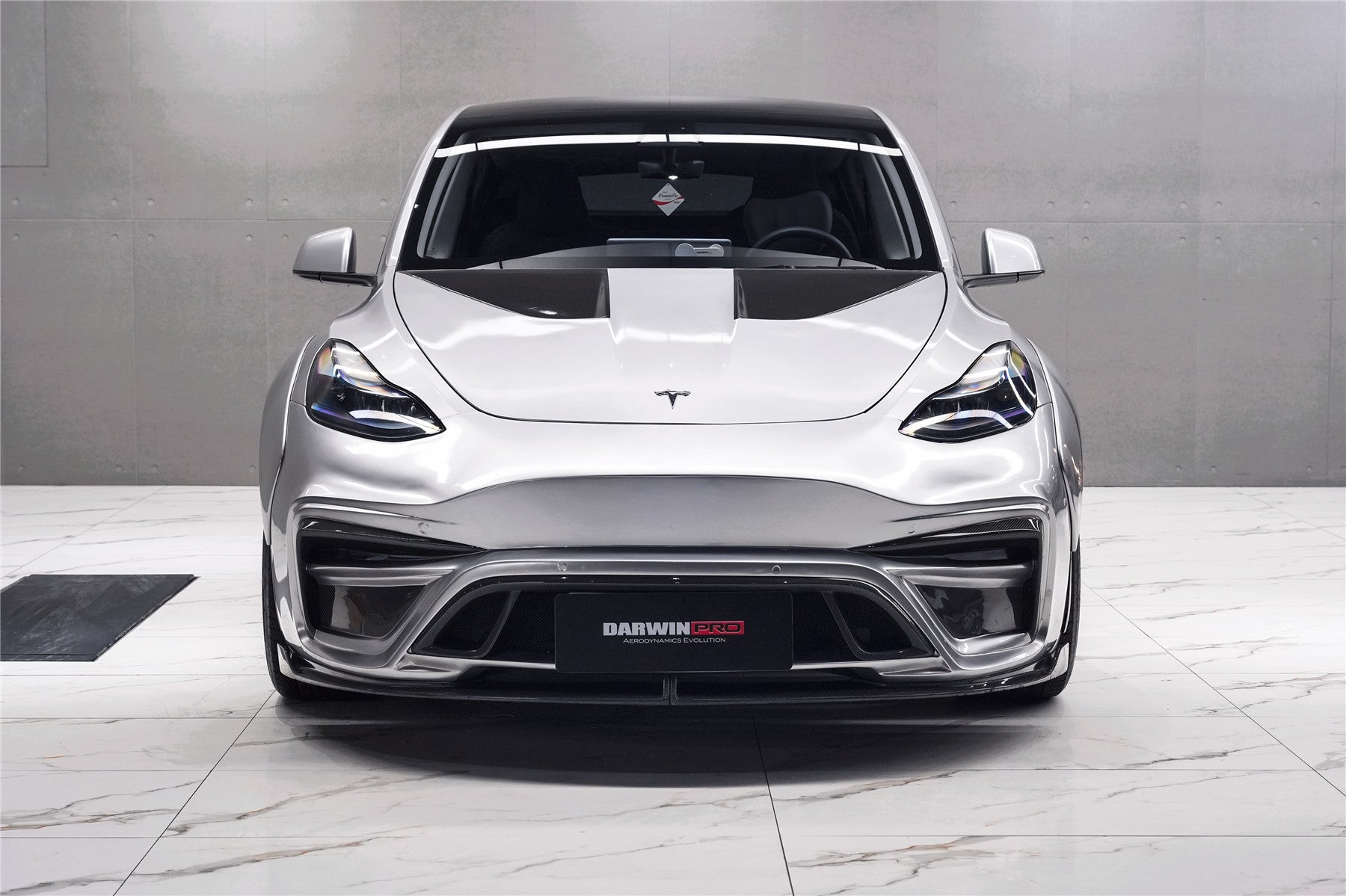 Tesla Model Y IMPII Performance Partial Carbon Fiber Front Bumper 2020-2024