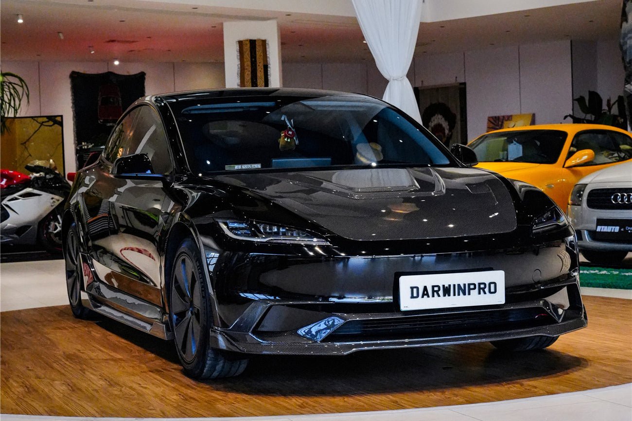2024-2026 Tesla Model 3 Highland RWD AWD Carbon Fiber IMP Design Front Lip(DONT FIT PERFORMANCE) - DarwinPRO Aerodynamics