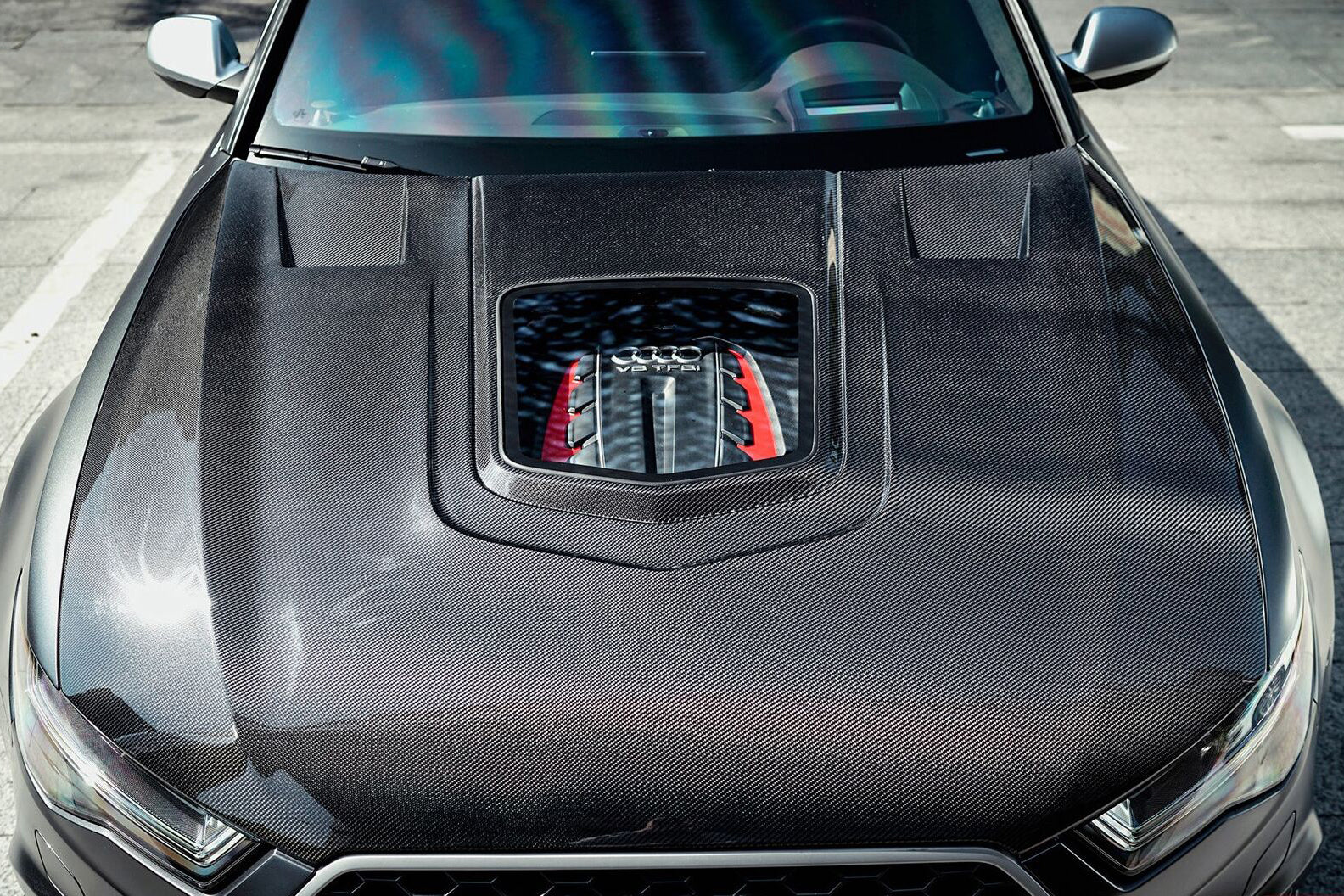 DarwinPRO 2013-2018 Audi A6 S6 RS6 BKSS Style Carbon Fiber Hood - DarwinPRO Aerodynamics