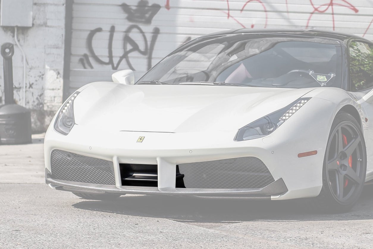 DarwinPRO 2015-2020 Ferrari 488 GTB & Spider Dry Carbon Fiber Front Air Splitter - DarwinPRO Aerodynamics