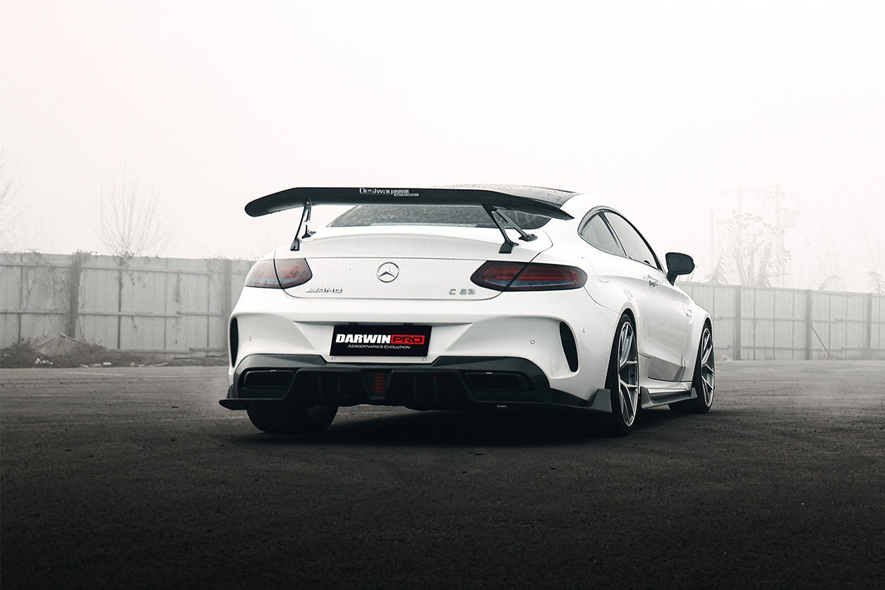 DarwinPRO 2016-2023 Mercedes Benz W205 C Class Coupe IMP Design Rear Bumper | Fit C300, C400, C43AMG - DarwinPRO Aerodynamics