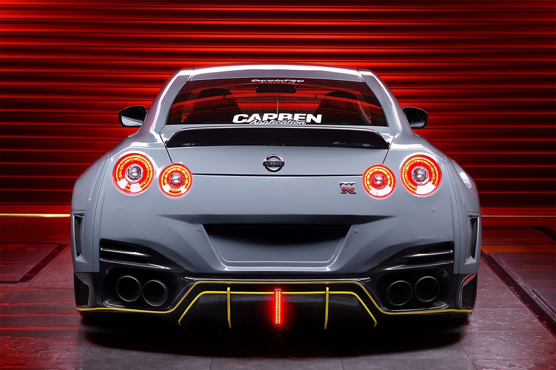 2008 - 2022 Nissan GTR R35 CBA & DBA & EBA BKSSII Style Rear Bumper with Diffuser & LED Light