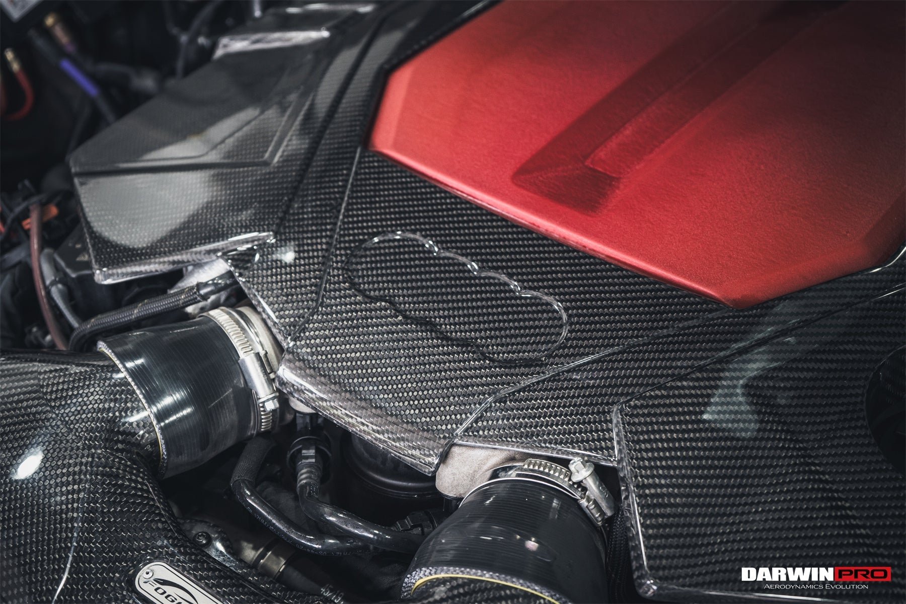 2019 - 2025 Audi RS6 Avant C8 & RS7 C8 Quattro OEM Style Dry Carbon Fiber Engine Cover Replacement