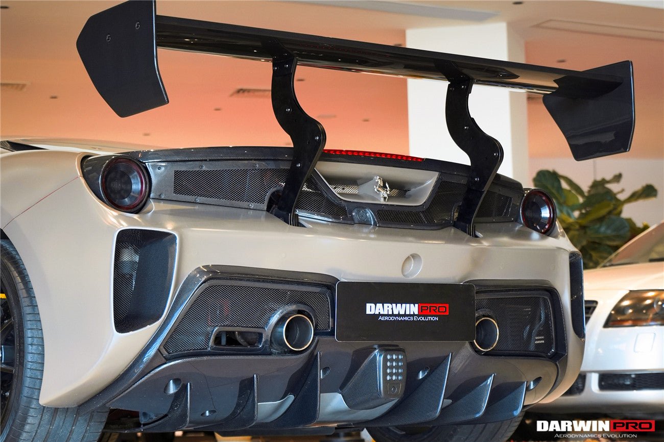 Darwinpro Ferrari 488 GTB Modena Style Rear Bumper & Wing Kit (2015-2020)