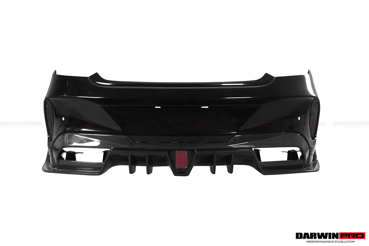 Mercedes-Benz C-Class C205 Coupe IMP Performance Partial Carbon Fiber Rear Bumper 2015-2023