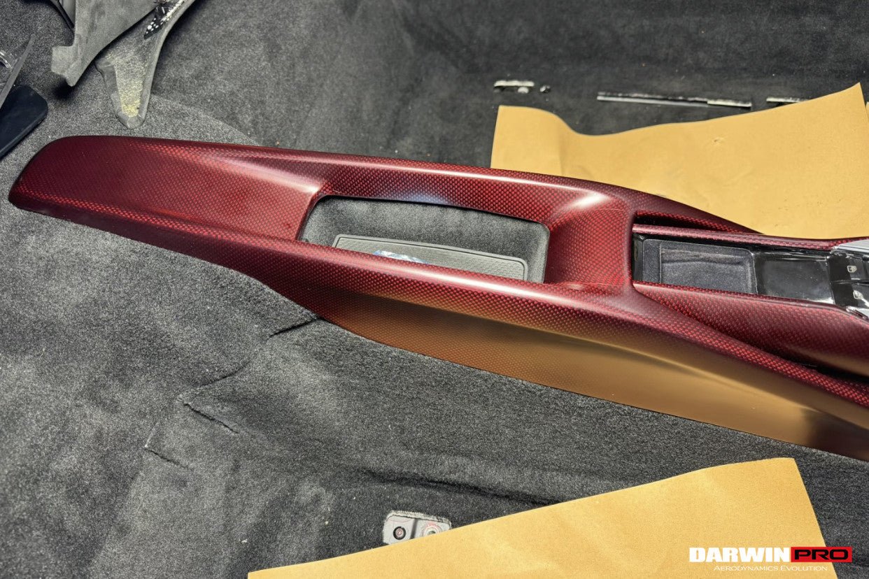 2022-2026 Ferrari 296 GTB & GTS (Type F171) OE Style Dry Carbon Fiber Center Control Surround Panel Rear End - DarwinPRO Aerodynamics
