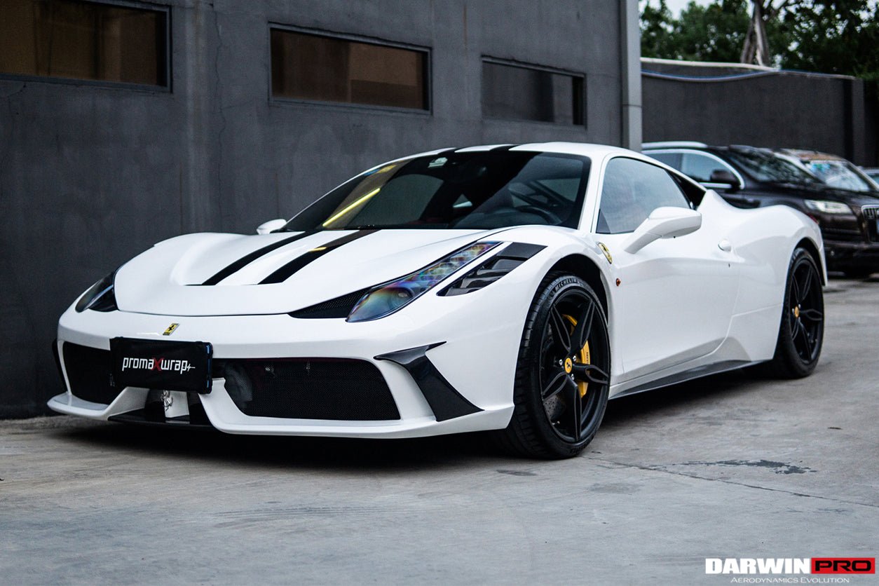 2010-2015 Ferrari 458 Coupe Spider Speciale Style Front Bumper - DarwinPRO Aerodynamics