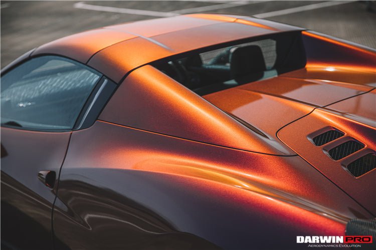 DarwinPRO 2010-2015 Ferrari 458 Spider BKSS Style Partial Carbon Fiber Rear Bumper And Carbon Fiber Trunk With Tail Light Cover - DarwinPRO Aerodynamics