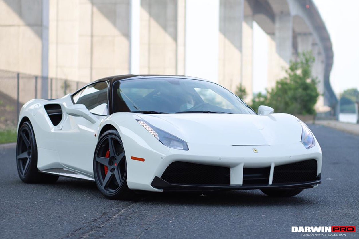 2015-2020 Ferrari 488 GTB & Spider Dry Carbon Fiber Side Air Intake Fins - DarwinPRO Aerodynamics
