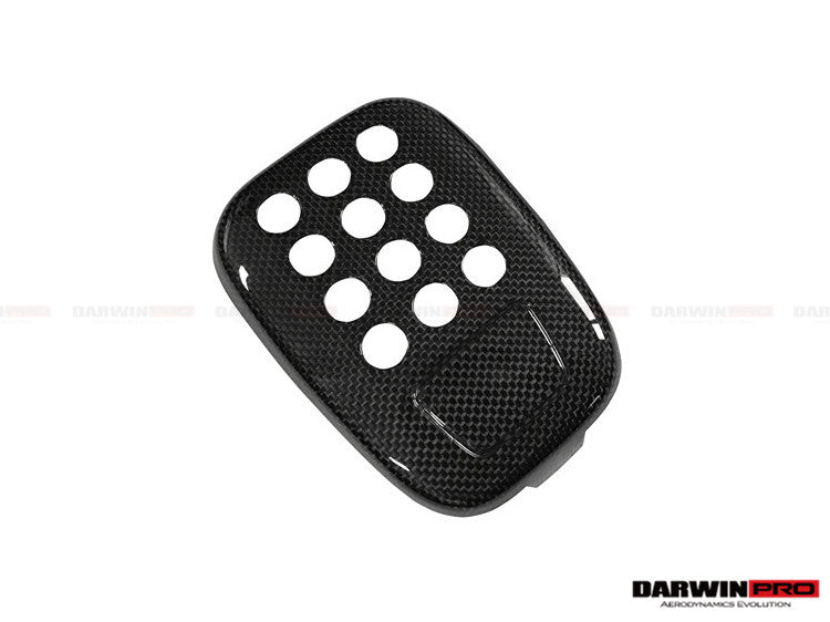 2015-2020 Ferrari 488 GTB & Spider Dry Carbon Fiber Rear Black Light Cover - DarwinPRO Aerodynamics