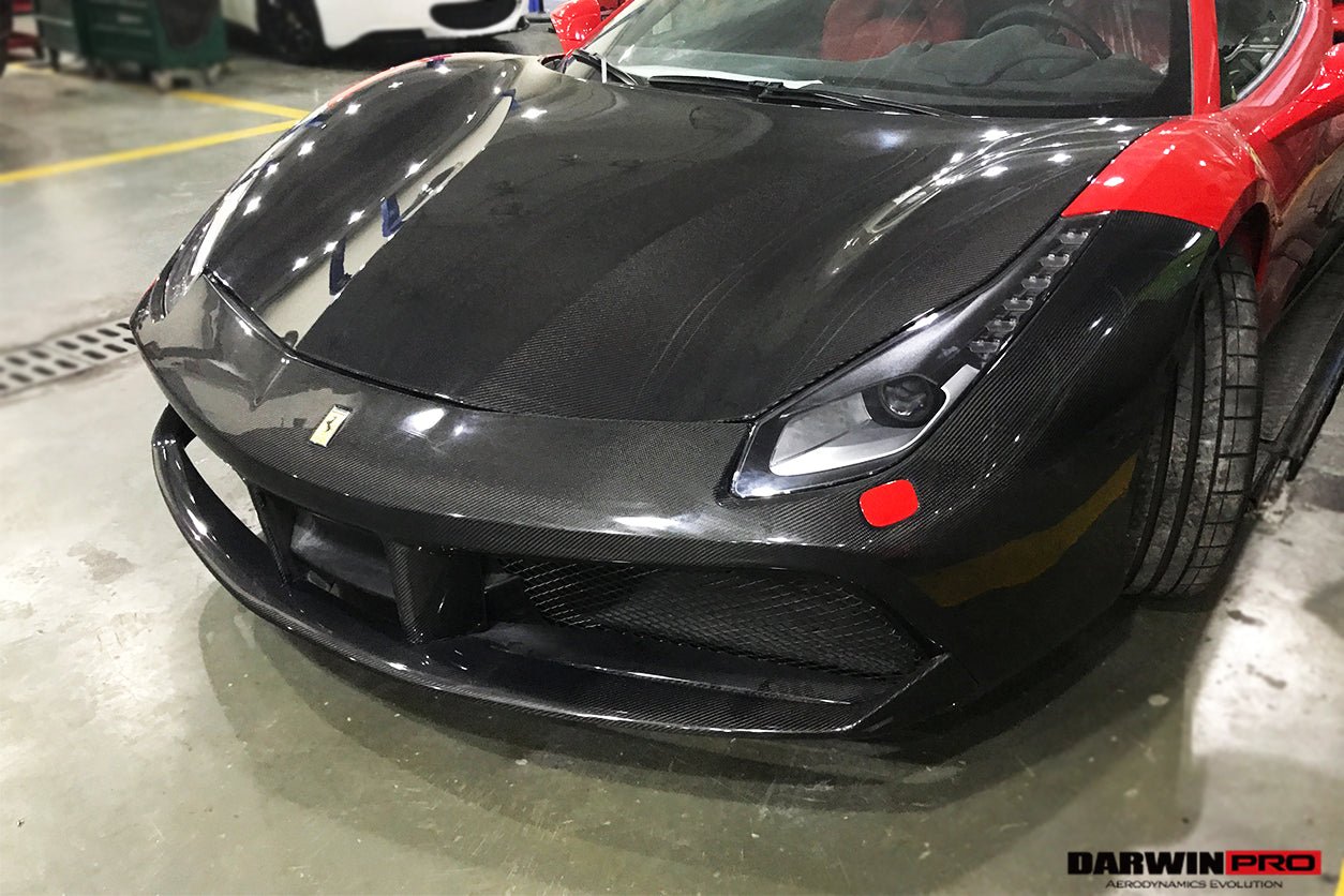 2015-2020 Ferrari 488 GTB & Spider Carbon Fiber Hood - DarwinPRO Aerodynamics