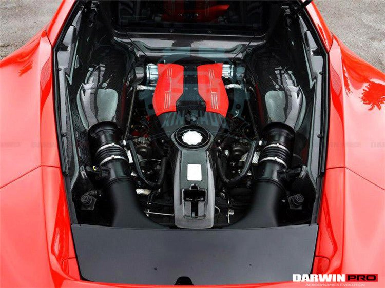 2015-2022 Ferrari F8 & 488 GTB & Spyder Dry Carbon Fiber Airbox - DarwinPRO Aerodynamics