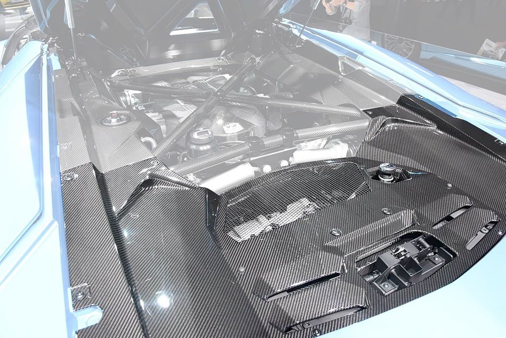 Lamborghini Aventador LP700 Carbon Fiber Rear Engine Bay Trim Cover Replacement 2011-2016