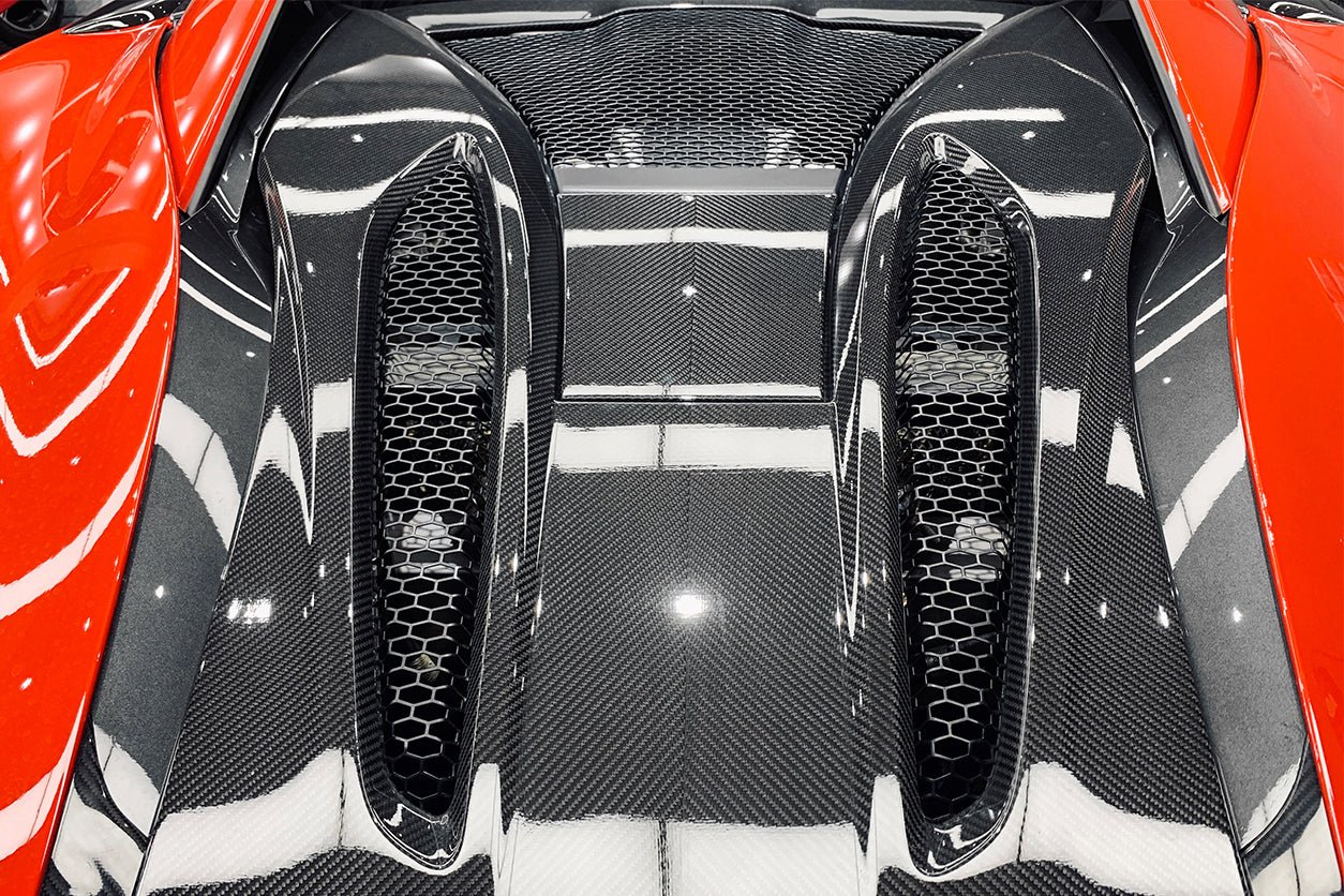 2015-2020 McLaren 540c 570s Coupe Autoclave Carbon Fiber Rear Engine Trunk Replacement - DarwinPRO Aerodynamics