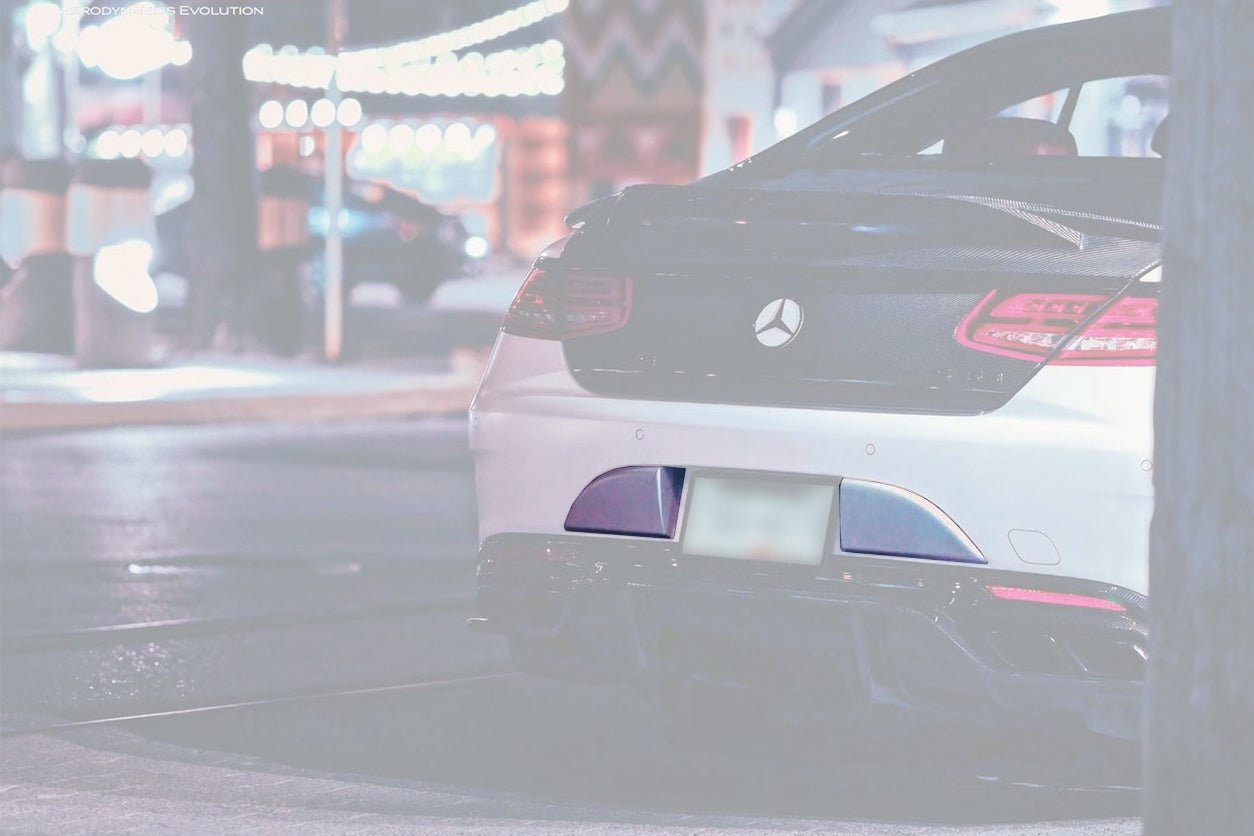 2014-2021 Mercedes Benz C217 S63 S65 AMG Coupe Carbon Fiber Rear Bumper Caps - DarwinPRO Aerodynamics