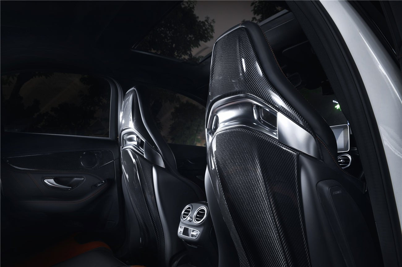 Mercedes-Benz C63 S CLA45 AMG Carbon Fiber Seat Back Covers 2015-2018