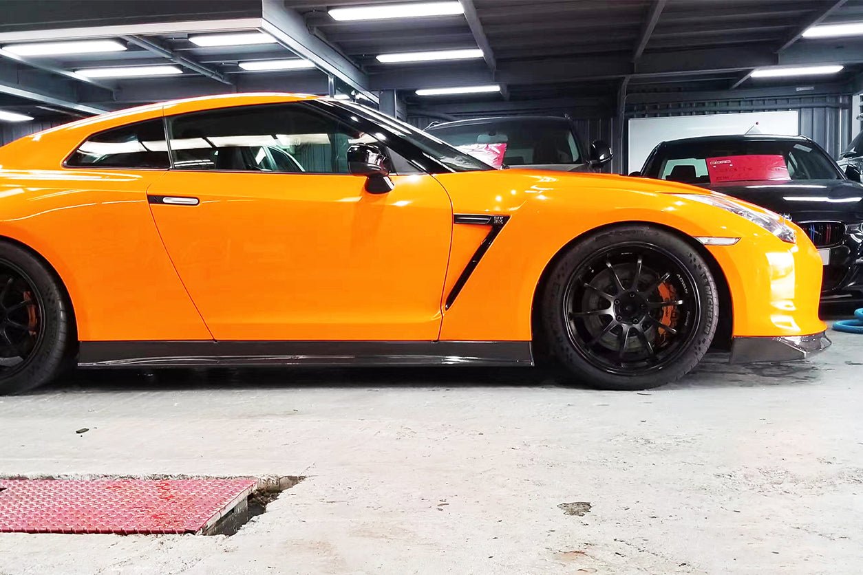 2008-2023 Nissan GTR R35 CBA DBA ZEL Style Carbon Fiber Side Skirts - DarwinPRO Aerodynamics