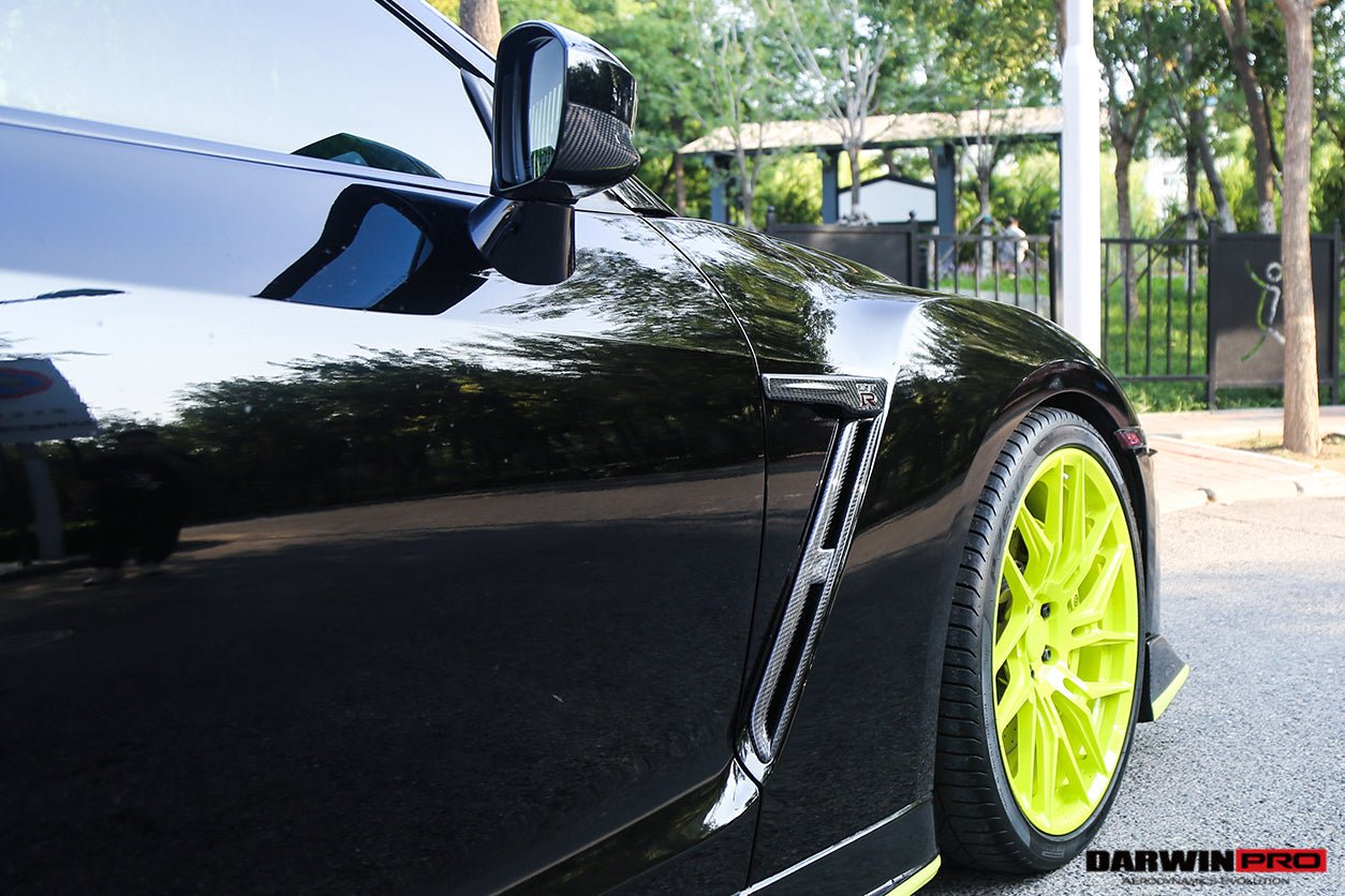 2015-2023 Nissan GTR R35 DBA EBA Carbon Fiber Fender Logo Cover - DarwinPRO Aerodynamics