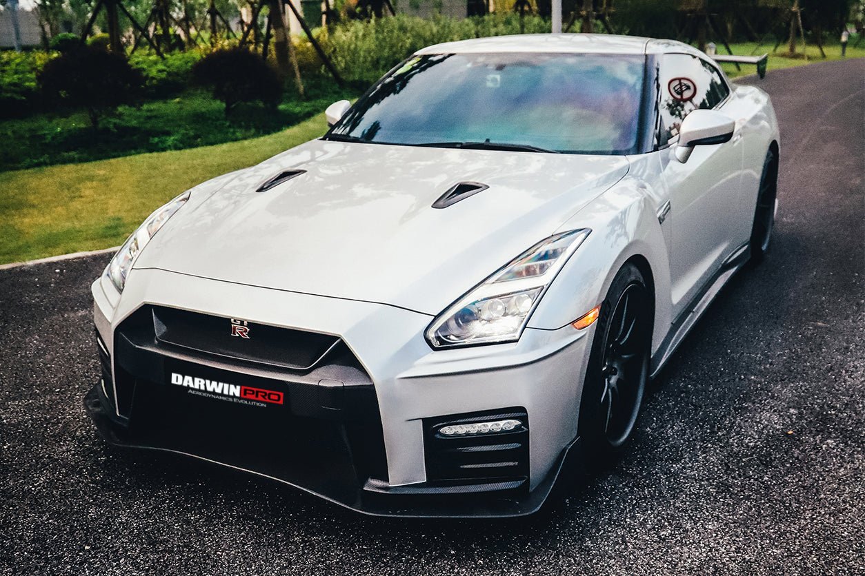 Nissan GT-R R35 EBA NSM Style Partial Carbon Fiber Front Bumper 2017-2023