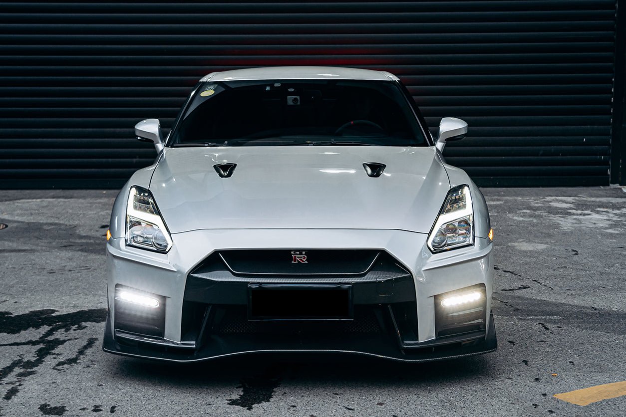 Nissan GT-R R35 EBA NSM Style Partial Carbon Fiber Front Bumper 2017-2023