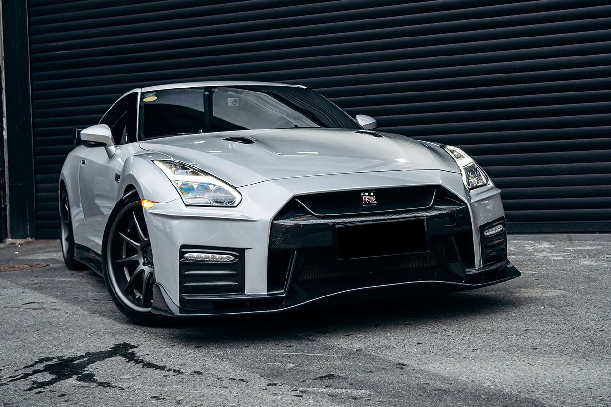 DarwinPRO 2008-2016 Nissan GTR R35 CBA DBA Ver17 NSM Style Partial Carbon Fiber Front Bumper - DarwinPRO Aerodynamics