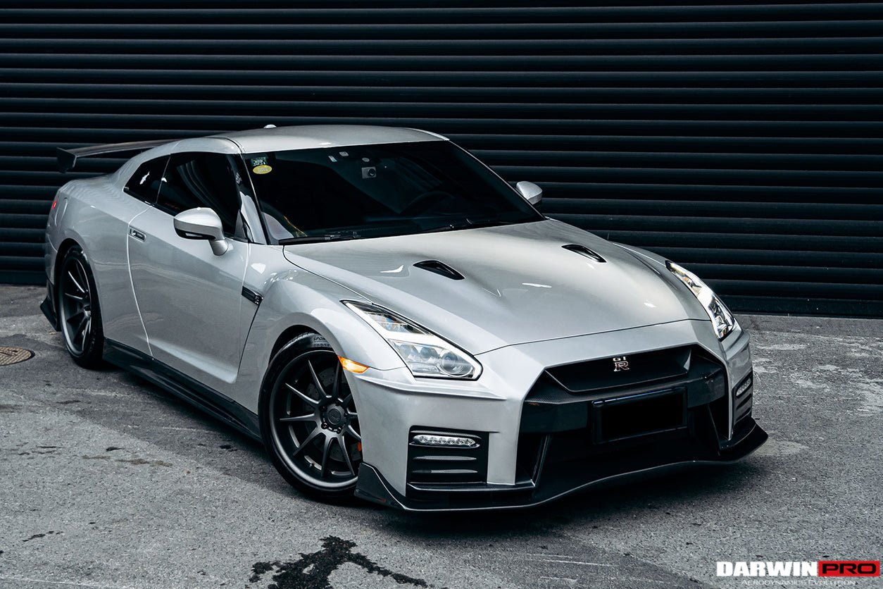 DarwinPRO 2008-2016 Nissan GTR R35 CBA DBA Ver17 NSM Style Partial Carbon Fiber Front Bumper - DarwinPRO Aerodynamics