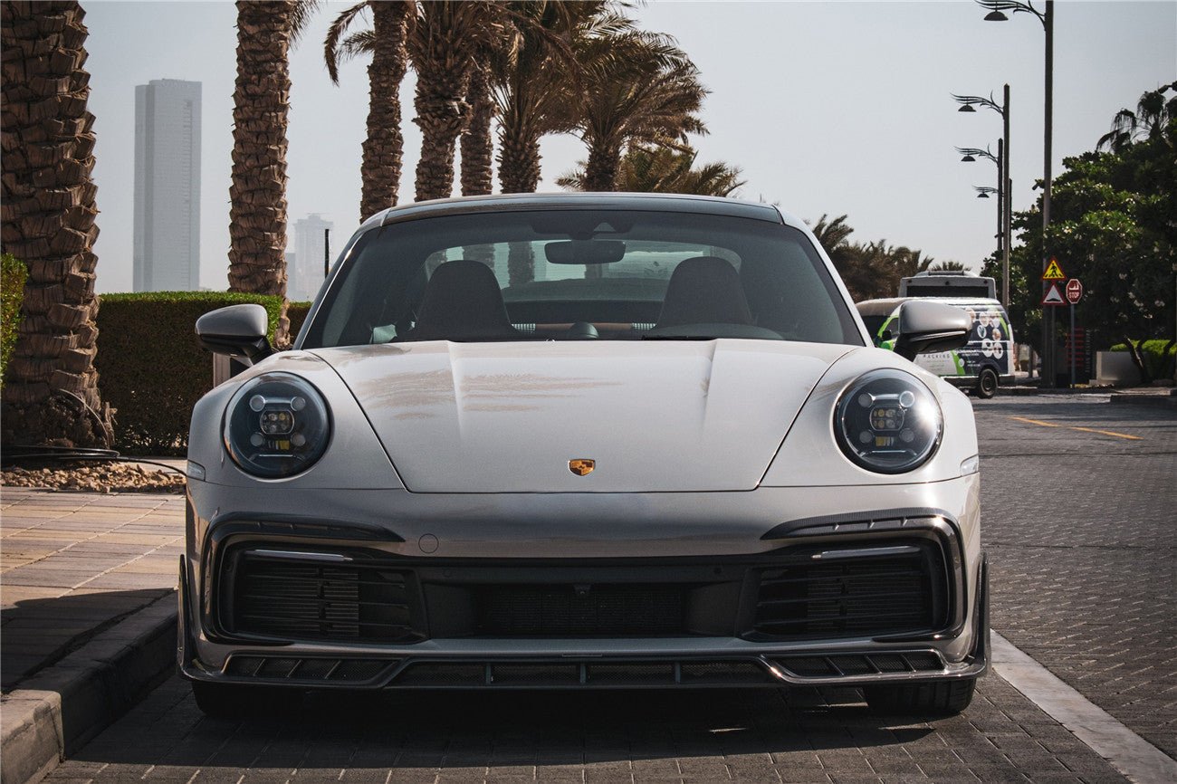Darwinpro 2019-2024 Porsche 911 992 Carrera S 4 4S Targa Cabriolet BKSSII Style Front Bumper Lip Splitter - DarwinPRO Aerodynamics