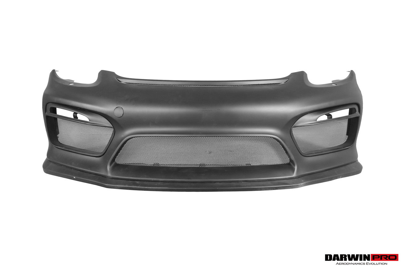 Porsche 981 Boxster Cayman GT4 Style Partial Carbon Fiber Front Bumper 2012-2016