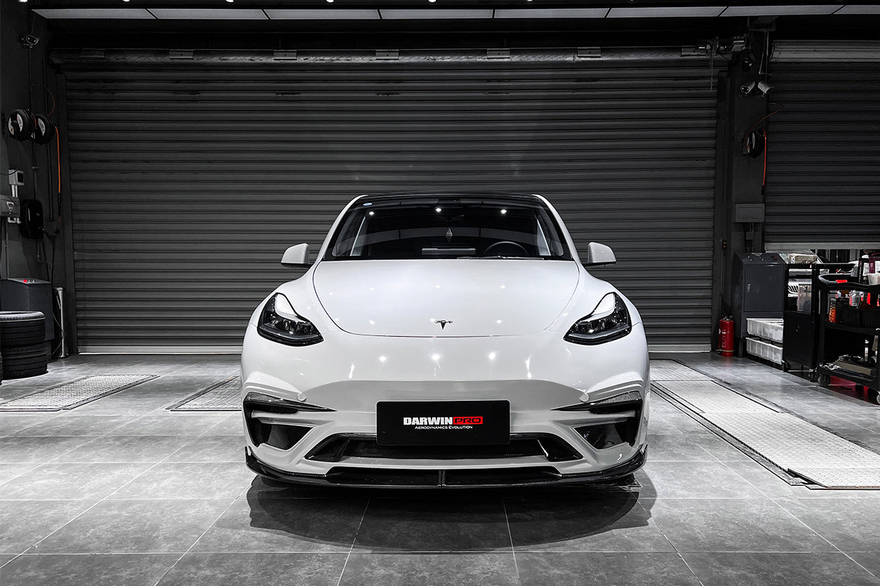 Tesla Model Y IMPII Performance Partial Carbon Fiber Front Bumper 2020-2024