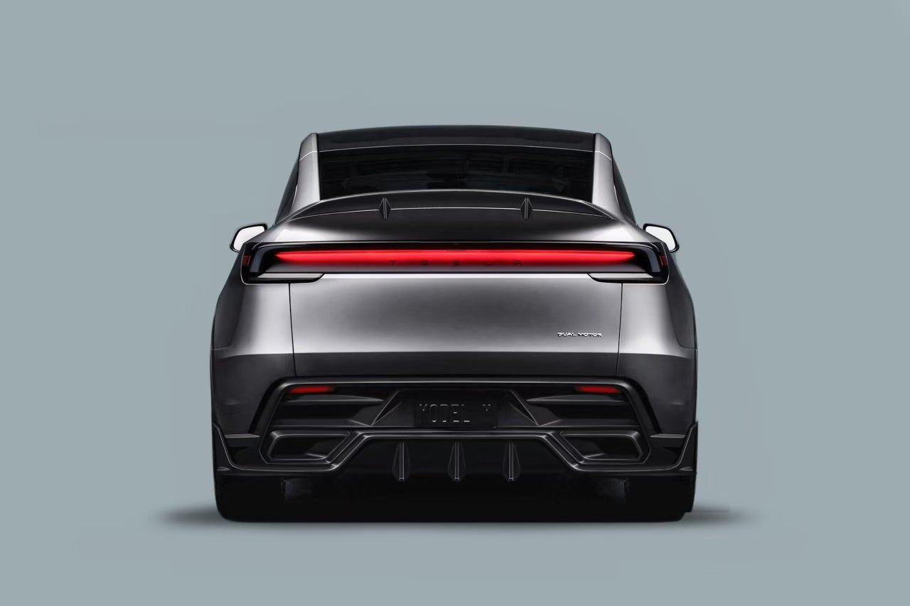 Tesla Model Y Refresh OX Style Autoclave Carbon Fiber Rear Diffuser 2025-2026