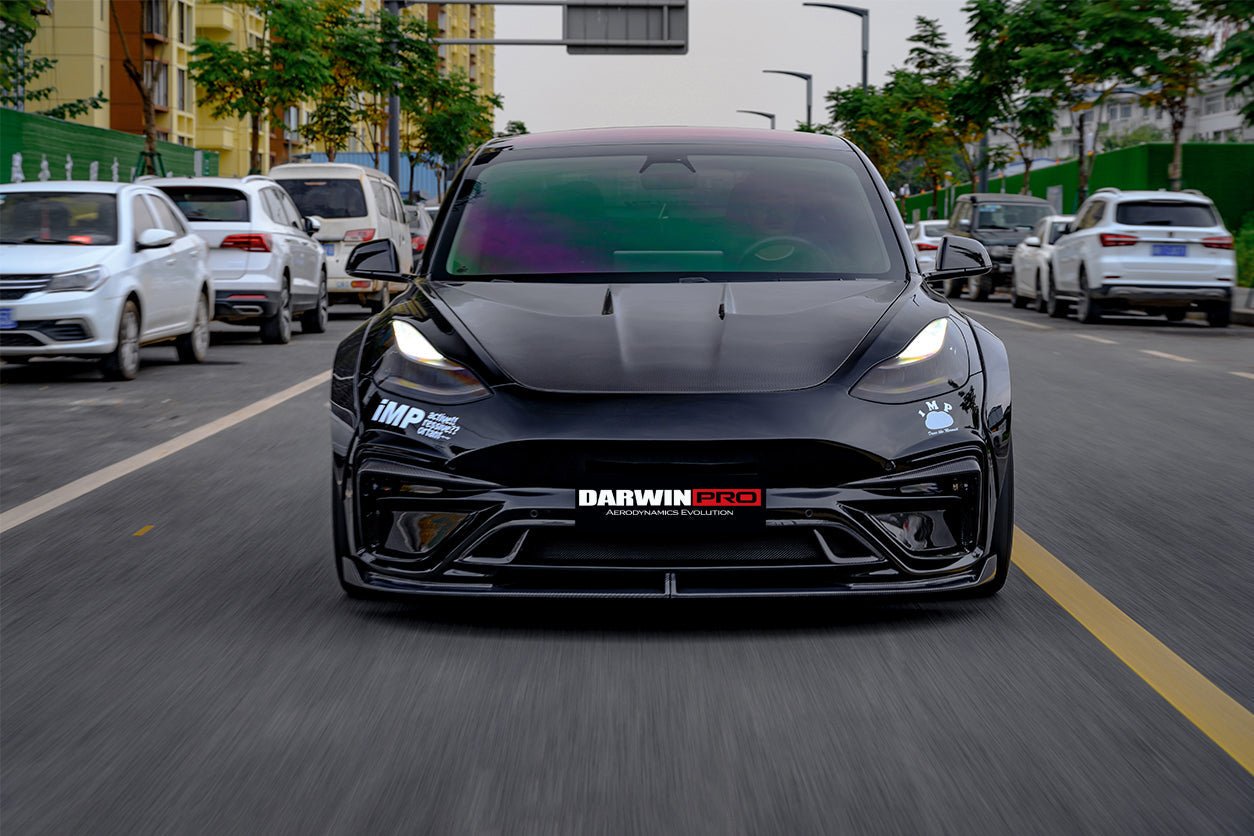 Tesla Model 3 IMP Performance Style Partial Carbon Fiber Full Body Kit 2021-2023
