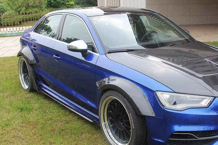 Audi S3 A3 S-Line Sedan BKSS Style Wide Fender Flares 2013-2016
