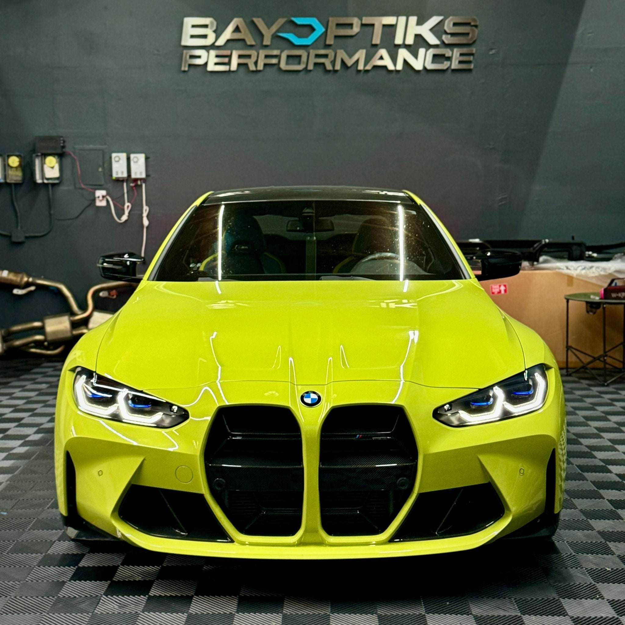 BMW G8X G80 M3 G82 M4 G22 4 Series CSL Yellow/White Complete Laser Style Headlights (2021 - Present)