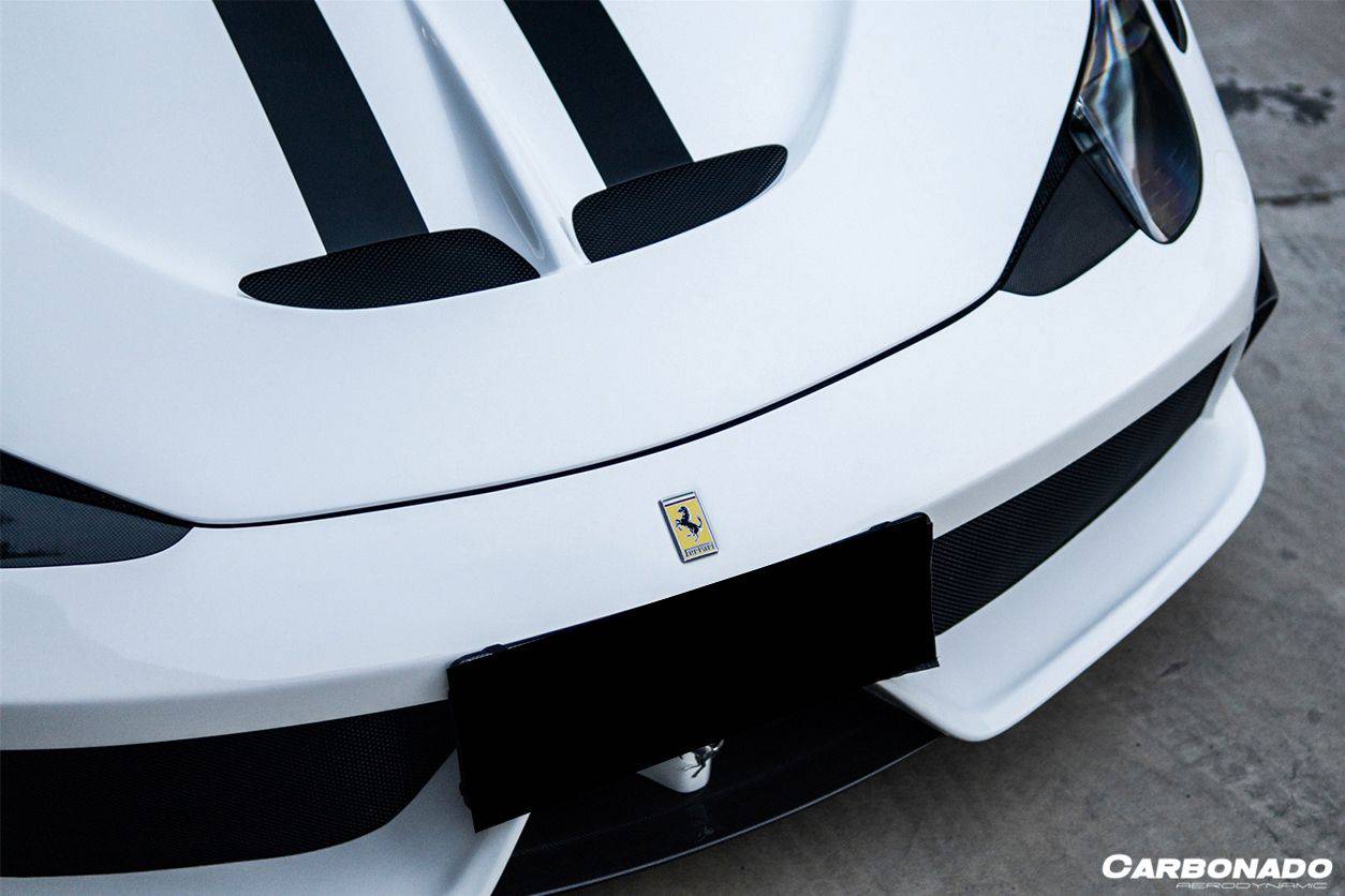 2010-2015 Ferrari 458 Coupe & Spider speciale Style Front Bumper - Carbonado