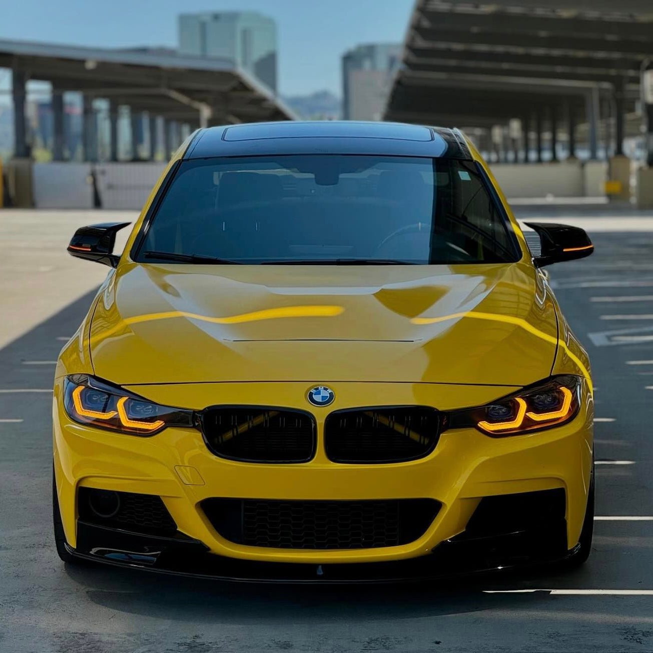 BMW F30 3 Series Laser Style LED Headlights CSL Yellow/White (2012 - 2018)