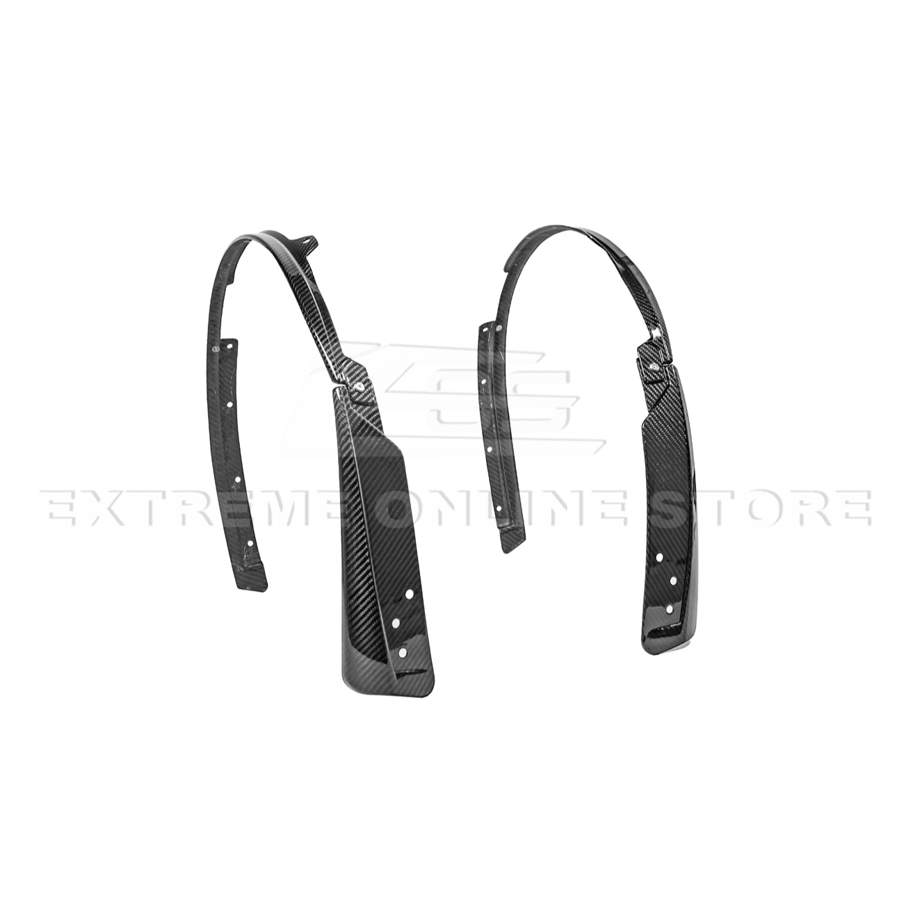 Ford Mustang S650 Dry Carbon Fiber XL Extended Fender Flares Mud Flap Kit 2024-Up