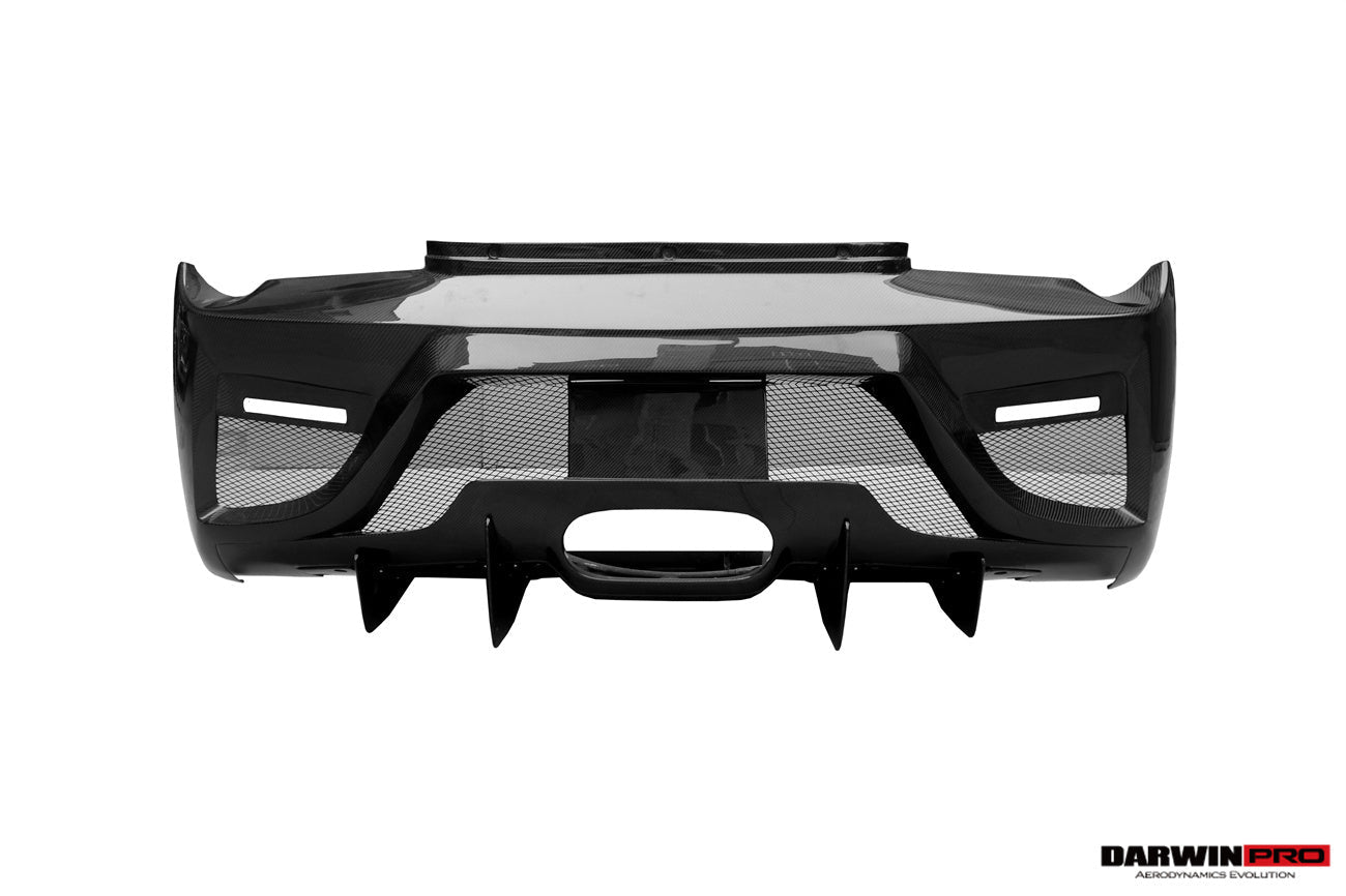 2010-2015 Ferrari 458 Coupe BKSS Style Partial Carbon Fiber Rear Bumper And Carbon Fiber Trunk With Tail Light Cover