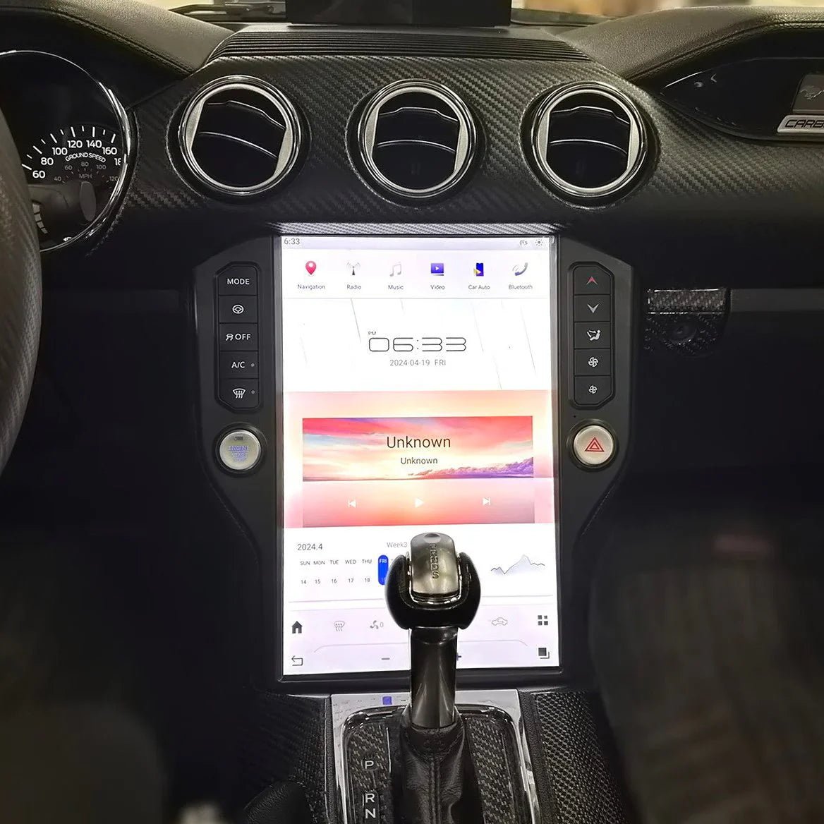 Ford Mustang S550 Vertical Touchscreen CarPlay Infotainment System 2015-2023