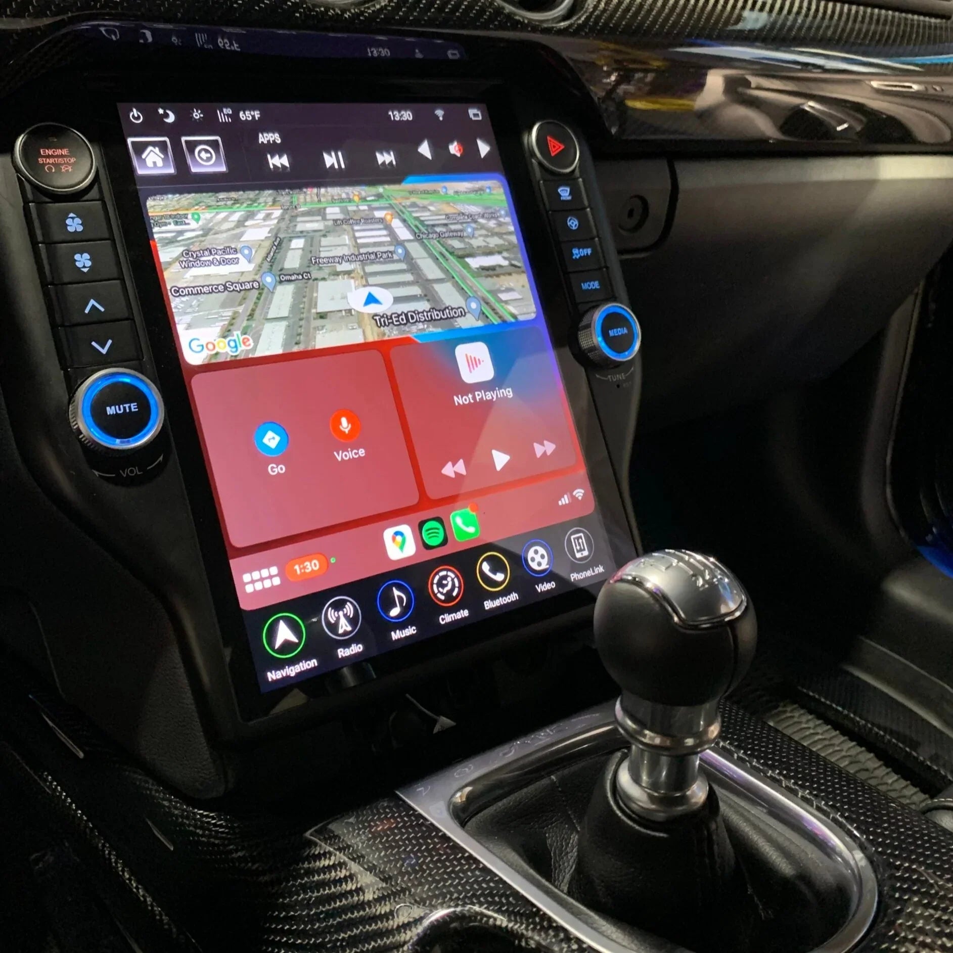 Ford Mustang S550 Vertical Touchscreen CarPlay Infotainment System 2015-2023