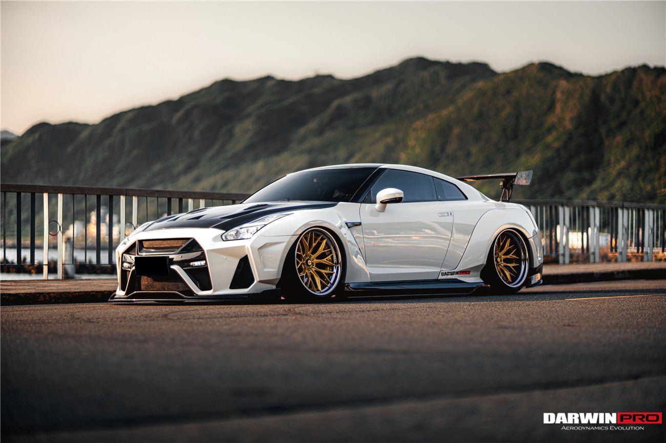 2008 - 2022 Nissan GTR R35 CBA & DBA & EBA BKSSII Style Partial Carbon Fiber Full Wide Body Kit