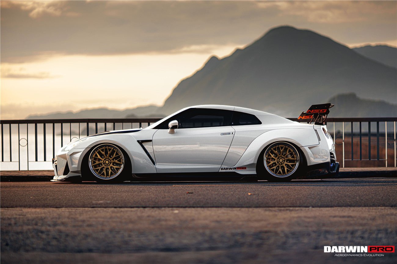 2008 - 2022 Nissan GTR R35 CBA & DBA & EBA BKSSII Style Partial Carbon Fiber Full Wide Body Kit