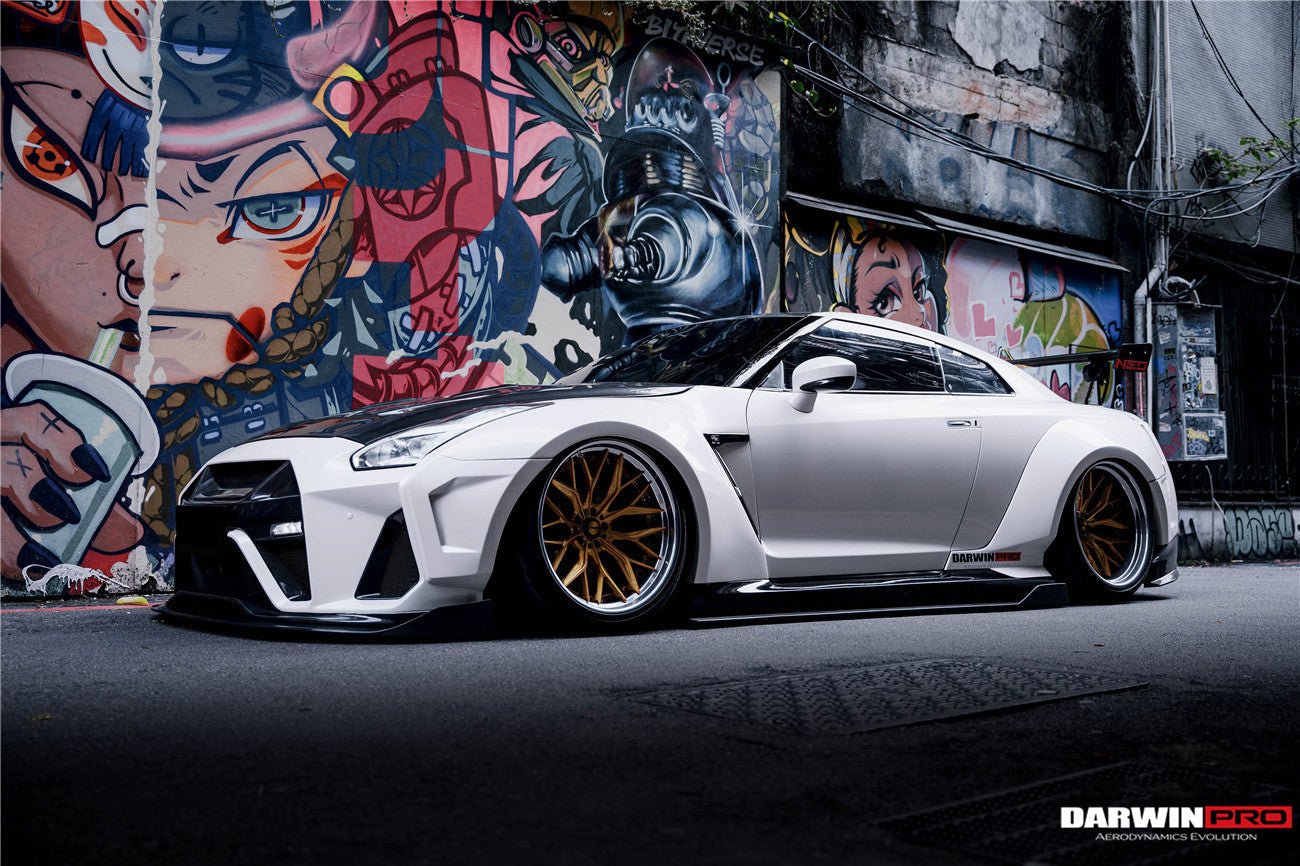 2008 - 2022 Nissan GTR R35 CBA & DBA & EBA BKSSII Style Partial Carbon Fiber Full Wide Body Kit