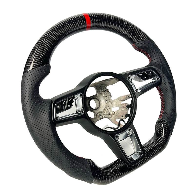Porsche 718 Cayman Boxster 982 Custom Carbon Fiber Steering Wheel 2016-2024