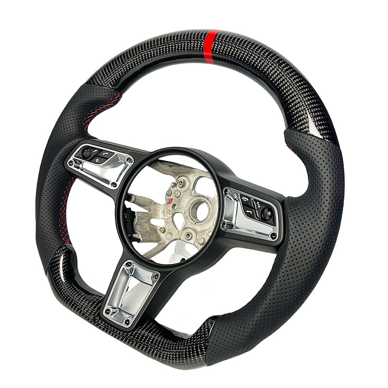 Porsche 718 Cayman Boxster 982 Custom Carbon Fiber Steering Wheel 2016-2024