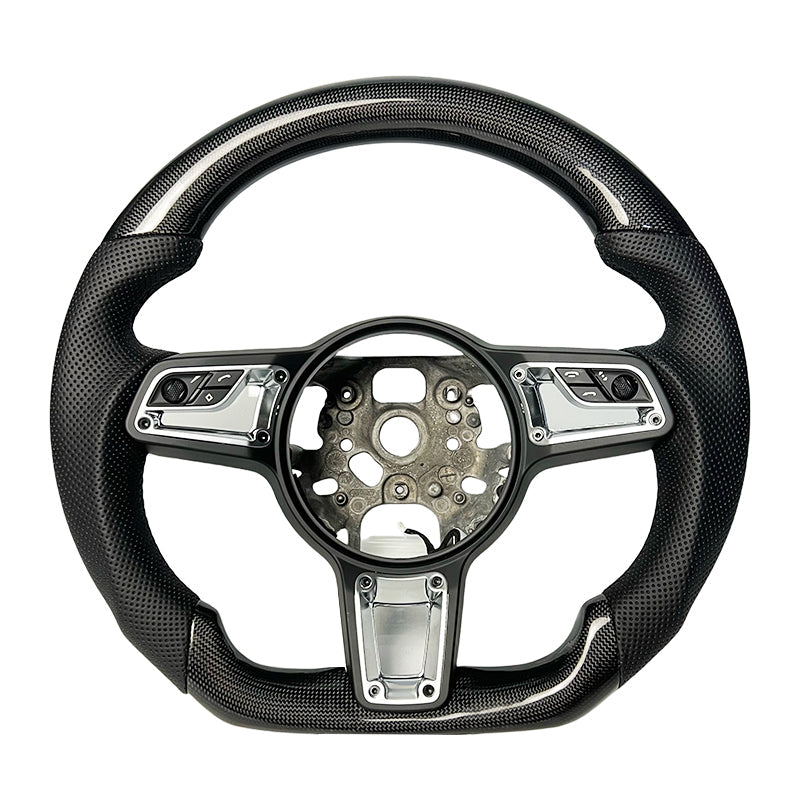 Porsche 718 Cayman Boxster 982 Custom Carbon Fiber Steering Wheel 2016-2024