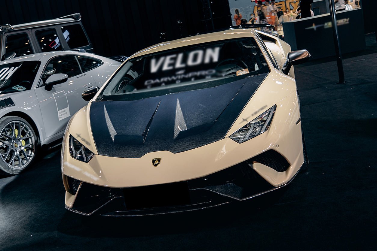 2015 - 2025 Lamborghini Huracan LP610 & LP580 & EVO & Tecnica BKSS Style Carbon Fiber Hood